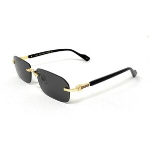 GUCCI Men's Sunglasses GG1221S 001 Gold Black Grey Rimless 56mm